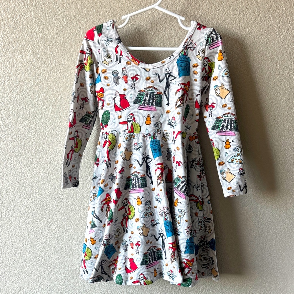 Wild Rich Kids Nightmare Before Christmas Long Sleeve Twirl Dress